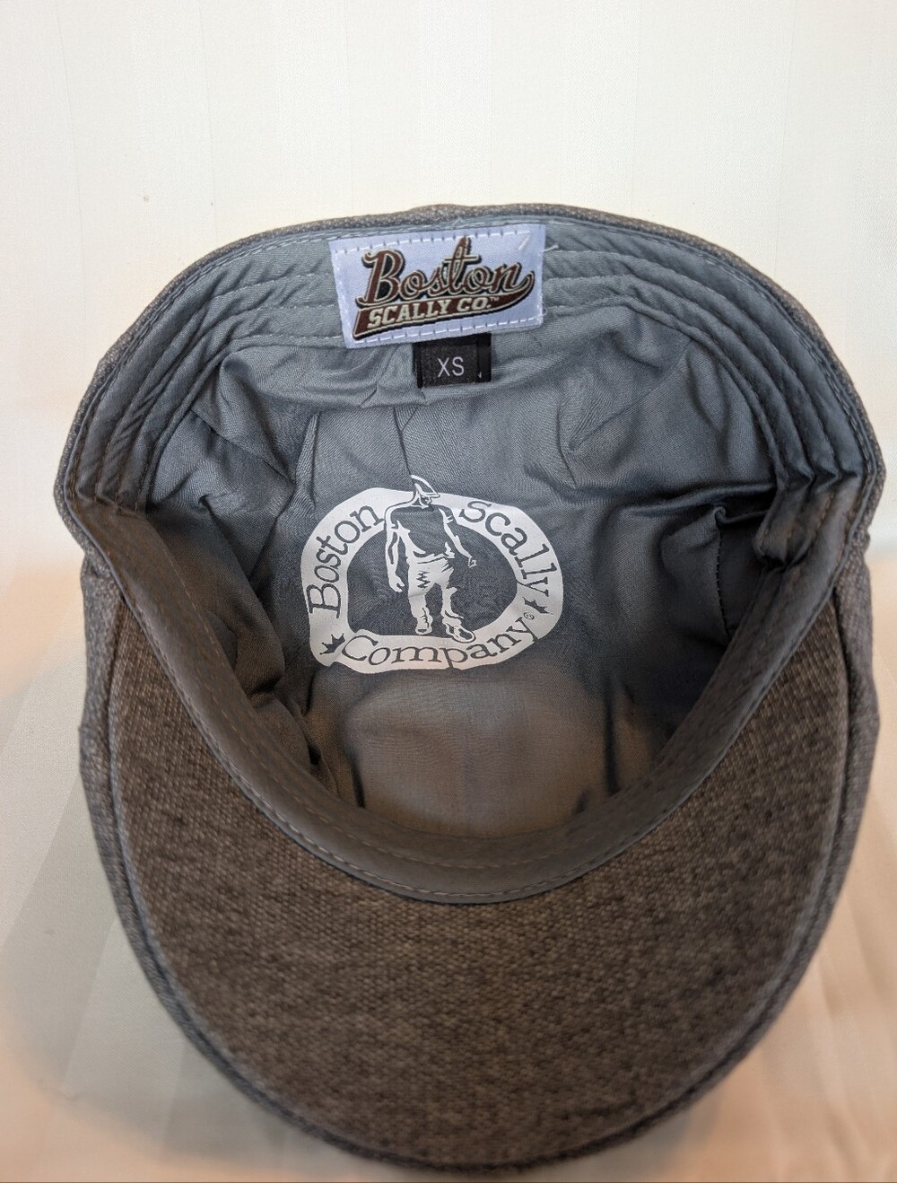 Boston Scally Co. The Scrapper Light Grey 6-Panel Scally Cap Hat XS